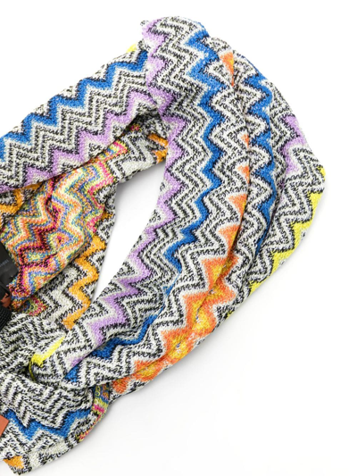 Shop Missoni Zigzag Pattern Hair Band In Multicolor