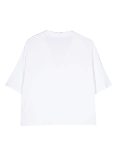 Shop Majestic Oversized Viscose Polo Shirt In White