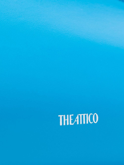 Shop Attico 8.30 Pm Leather Clutch Bag In Blue