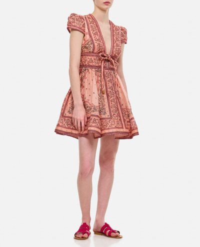 Shop Zimmermann Matchmaker Structured Mini Dress In Rose