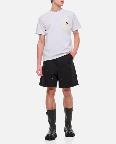 Shop Sacai X Carhartt Wip Cotton Shorts In Black