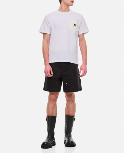 Sacai X Carhartt Wip Cotton T-shirt In White
