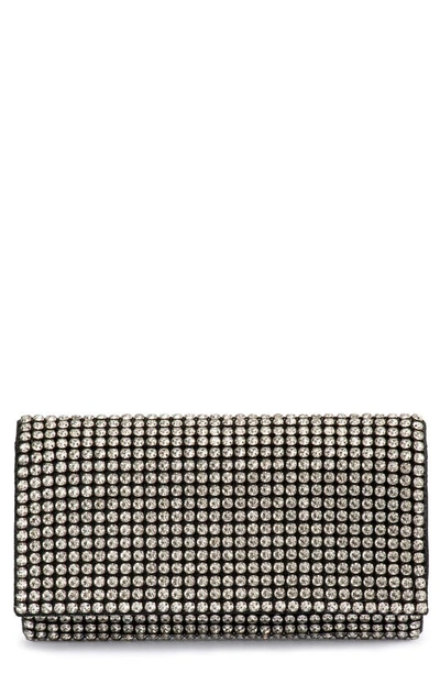 Shop Olga Berg Mariana Crystal Clutch In Black