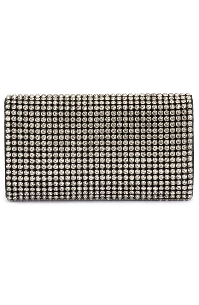 Shop Olga Berg Mariana Crystal Clutch In Black