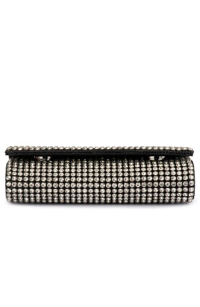 Shop Olga Berg Mariana Crystal Clutch In Black