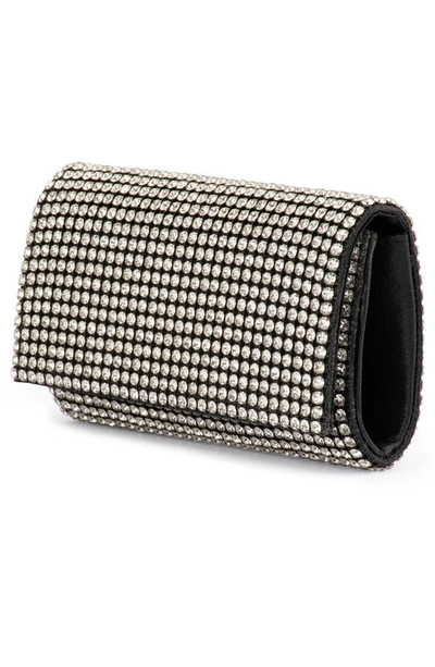 Shop Olga Berg Mariana Crystal Clutch In Black