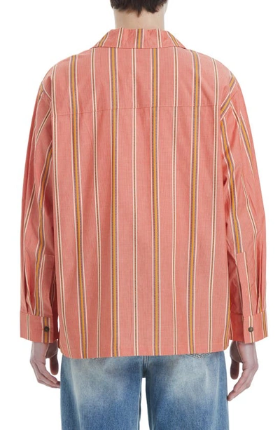 Shop Found Citrus Stripe Cotton Button-up Shirt