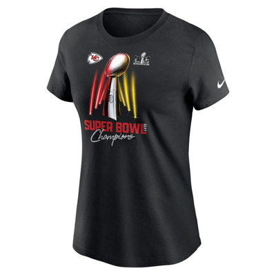 Shop Nike Black Kansas City Chiefs Super Bowl Lviii Champions Lombardi Trophy T-shirt