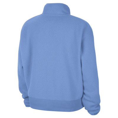 Shop Nike Carolina Blue North Carolina Tar Heels Fly Fleece Quarter-zip Jacket In Light Blue