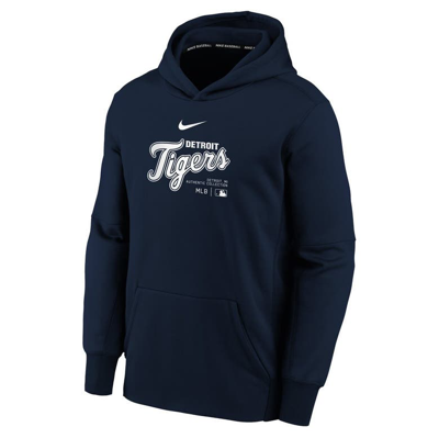 Shop Nike Youth  Navy Detroit Tigers Authentic Collection Performance Pullover Hoodie