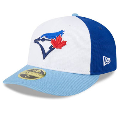 Shop New Era White/powder Blue Toronto Blue Jays 2024 Spring Training Low Profile 59fifty Fitted Hat
