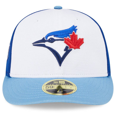 Shop New Era White/powder Blue Toronto Blue Jays 2024 Spring Training Low Profile 59fifty Fitted Hat