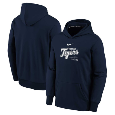 Shop Nike Youth  Navy Detroit Tigers Authentic Collection Performance Pullover Hoodie