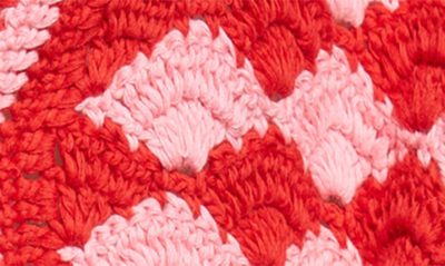 Shop Farm Rio Fan Stitch Belted Crochet Cardigan In Fan Stitch Crochet Multicolor
