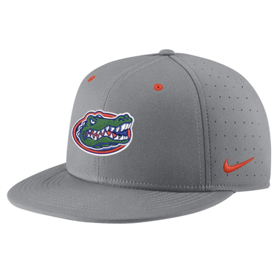 Shop Nike Gray Florida Gators Usa Side Patch True Aerobill Performance Fitted Hat