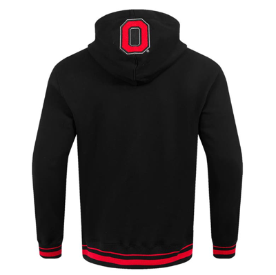 Shop Pro Standard Black Ohio State Buckeyes Classic Stacked Logo Fleece Pullover Hoodie