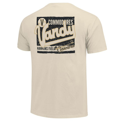 Image One Cream Vanderbilt Commodores Baseball Throwback Comfort Color T-shirt In Cream