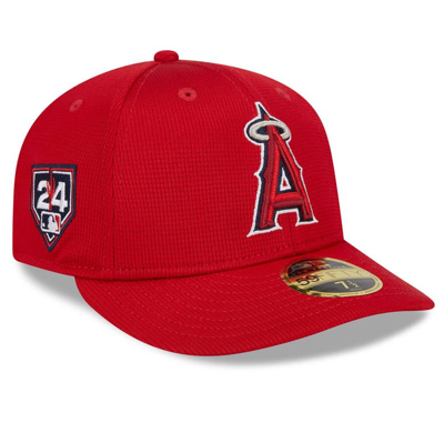 Shop New Era Red Los Angeles Angels 2024 Spring Training Low Profile 59fifty Fitted Hat