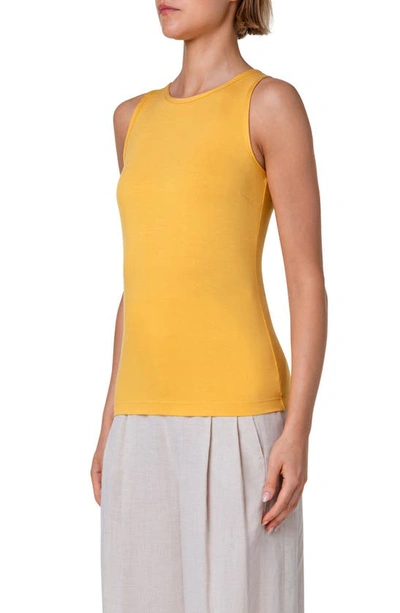 Shop Akris Punto Sleeveless Stretch Modal Top In Sun