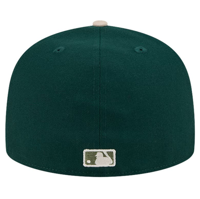 Shop New Era Green Oakland Athletics Canvas A-frame 59fifty Fitted Hat
