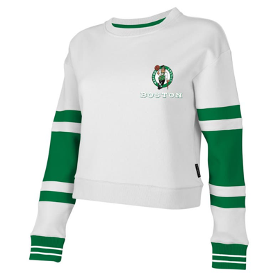 Shop Stadium Essentials White Boston Celtics Scrimmage Cropped Pullover Sweatshirt
