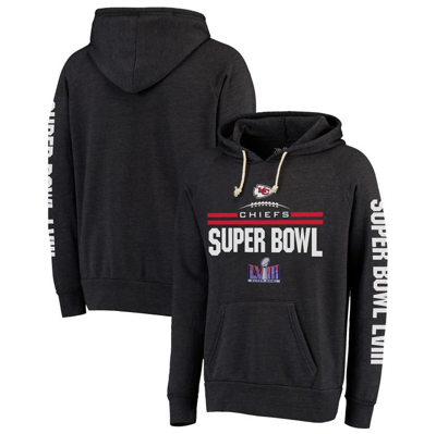 Shop Majestic Threads  Heather Black Kansas City Chiefs Super Bowl Lviii Tri-blend Pullover Hoodie