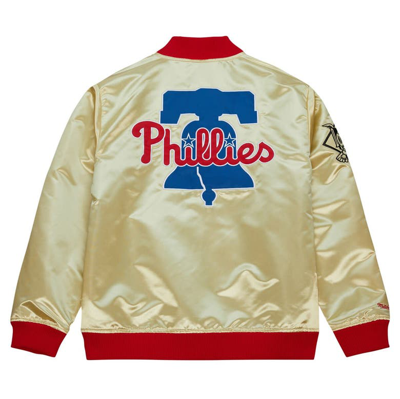 Shop Mitchell & Ness Gold Philadelphia Phillies Og 2.0 Lightweight Satin Full-zip Jacket