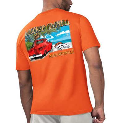 Shop Margaritaville Orange Denver Broncos Licensed To Chill T-shirt