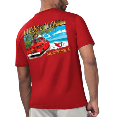 Shop Margaritaville Red Kansas City Chiefs Licensed To Chill T-shirt