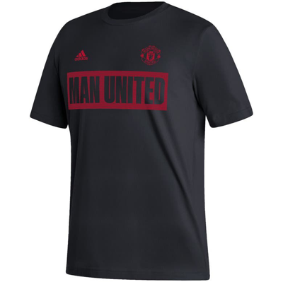 Shop Adidas Originals Adidas Black Manchester United Culture Bar T-shirt