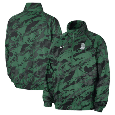 Shop Nike Green Michigan State Spartans Anorak Half-zip Jacket