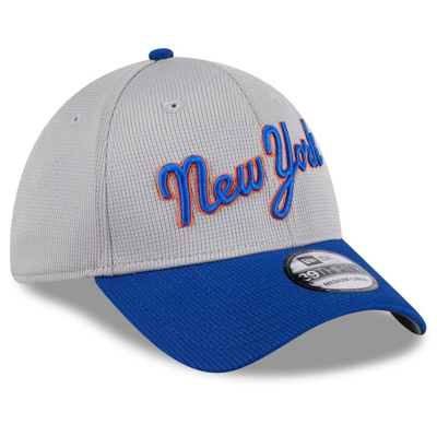 Shop New Era Gray New York Mets 2024 Batting Practice 39thirty Flex Hat