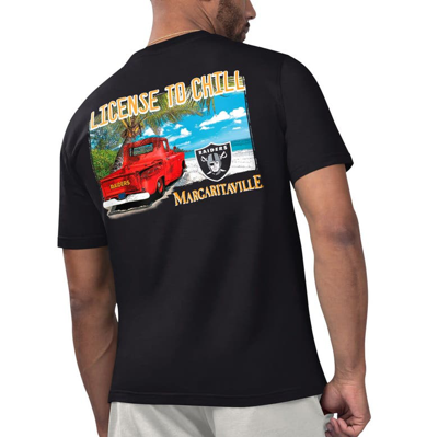 Shop Margaritaville Black Las Vegas Raiders Licensed To Chill T-shirt