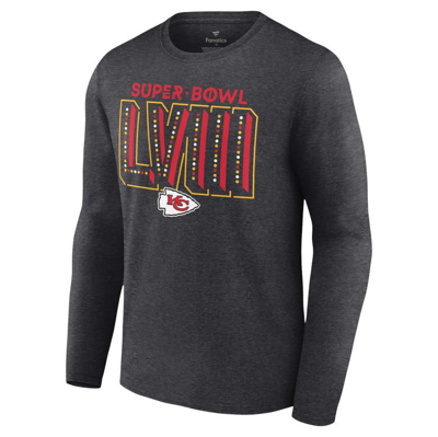 Shop Fanatics Branded Heather Charcoal Kansas City Chiefs Super Bowl Lviii Local Team Long Sleeve T-shirt