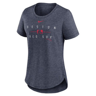 Shop Nike Heather Navy Boston Red Sox Knockout Team Stack Tri-blend T-shirt