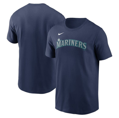 Shop Nike Navy Seattle Mariners Fuse Wordmark T-shirt
