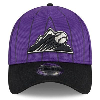 Shop New Era Purple Colorado Rockies 2024 Batting Practice 39thirty Flex Hat