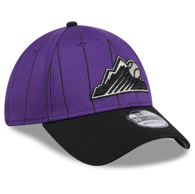 Shop New Era Purple Colorado Rockies 2024 Batting Practice 39thirty Flex Hat