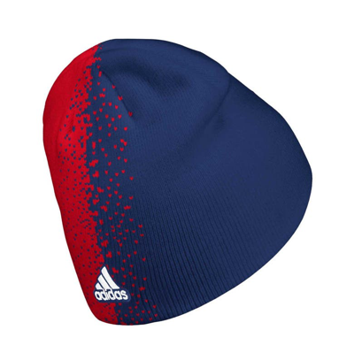 Shop Adidas Originals Adidas Blue/red New York Rangers Split Knit Hat