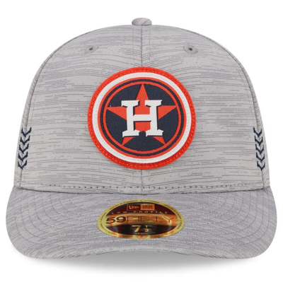 Shop New Era Gray Houston Astros 2024 Clubhouse Low Profile 59fifty Fitted Hat In Heather Gray