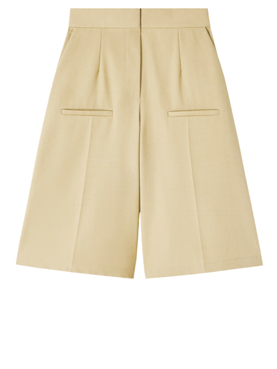 Shop Loewe Cotton Tailored Shorts In Brown