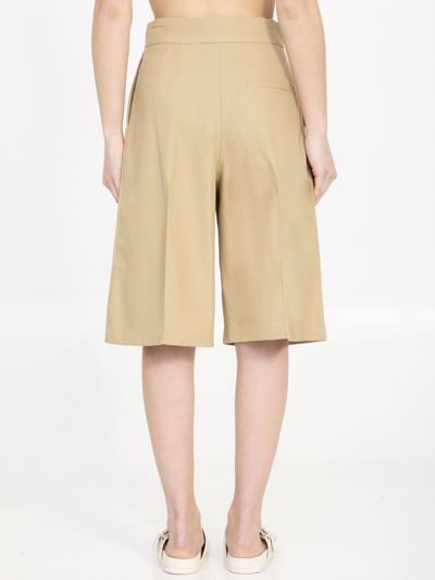 Shop Loewe Cotton Tailored Shorts In Brown