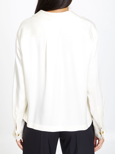 Shop Loewe Ivory Silk Shirt In White