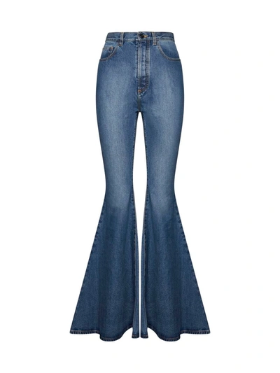 Shop Alaïa Alaia Jeans In Bleu Vintage