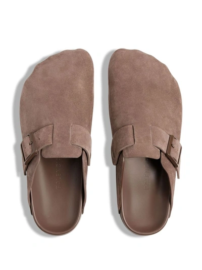 Shop Balenciaga Sandals In Coldbrown