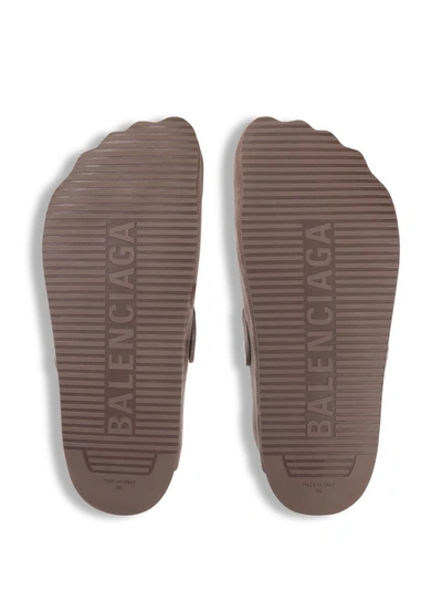 Shop Balenciaga Sandals In Coldbrown