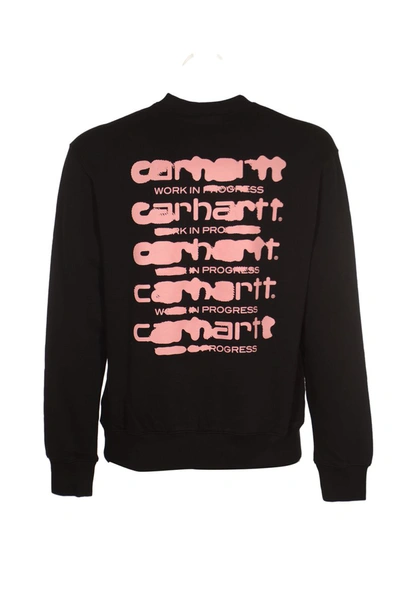 Shop Carhartt Wip Ink Bleed Cotton Sweatshirt In Black