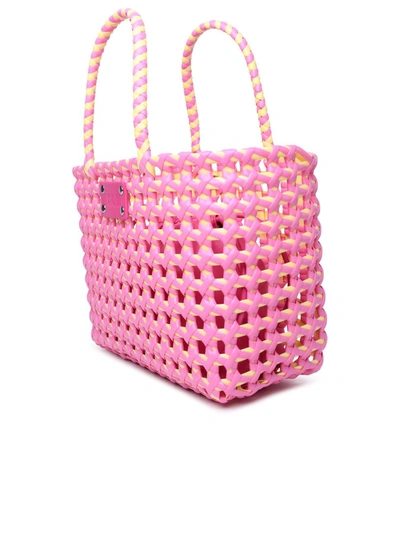 Shop Msgm Pink Polyethylene Blend Bag