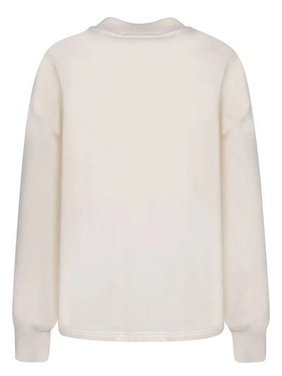 Msgm Roundneck Sweatshirt In White