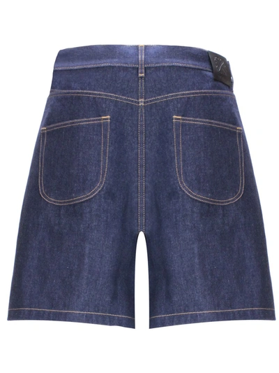 Shop Off-white Off White Shorts In Raw Blue G